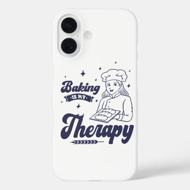 Baking Is My Therapy, Funny Baking Chef Gifts Case-Mate iPhone Hülle (Rückseite)