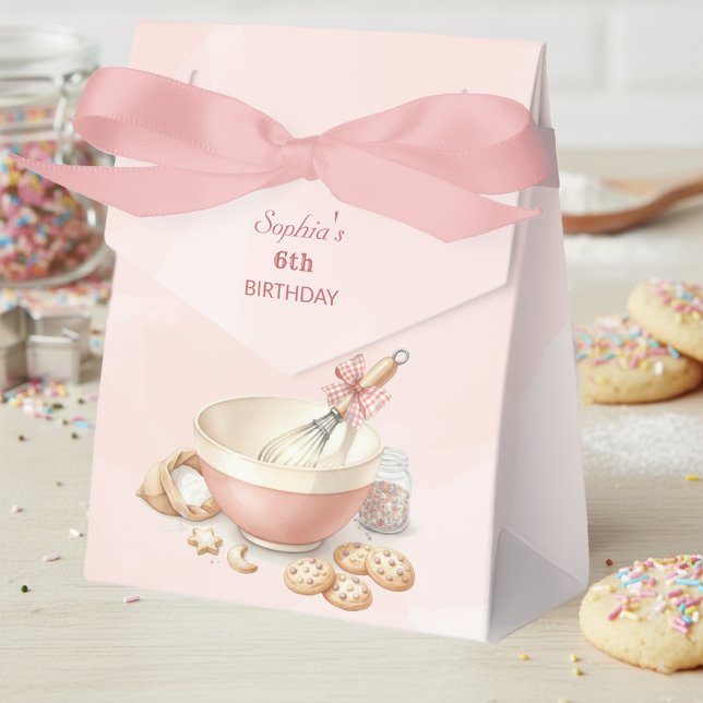 Baking Party Birthday Girls Pink Whisk & Bowl Geschenkschachtel (Von Creator hochgeladen)