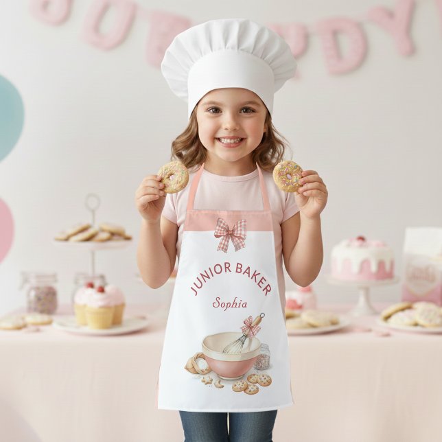 Baking Party Girls Birthday Elegant Bowl & Whisk Schürze (Von Creator hochgeladen)