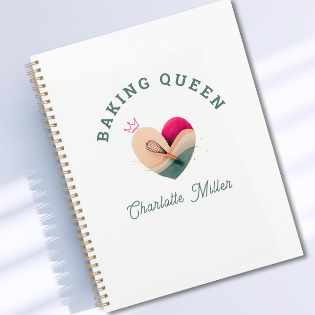 Baking Queen - Herz - Benutzerdefiniert Planer (Baking Queen or King- Rainbow- Custom Planner)
