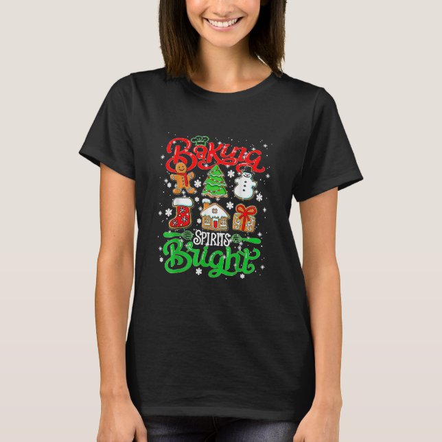 Baking Spirit Bright Donut Weihnachten T-Shirt (Vorderseite)
