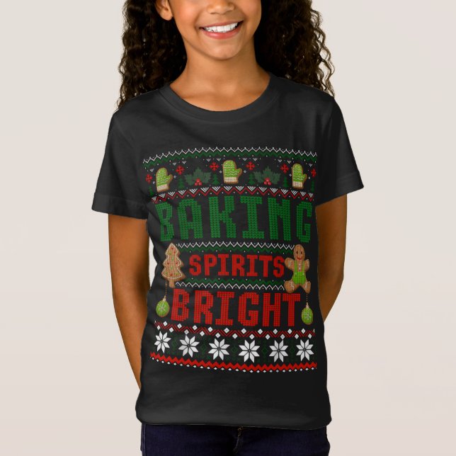 Baking Spirit Bright Donut Weihnachtsbaum Xmas Coo T-Shirt (Vorderseite)