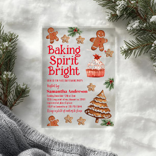 Baking Spirit Bright Weihnachtsplätzchen-Tausch Acryleinladungen