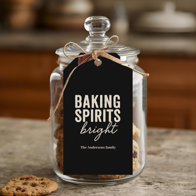Baking Spirits Bright Black Christmas Geschenkanhänger (Von Creator hochgeladen)