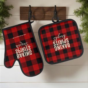 Baking Spirits Bright Buffalo Karo Ofenhandschuh & Topflappen-Set