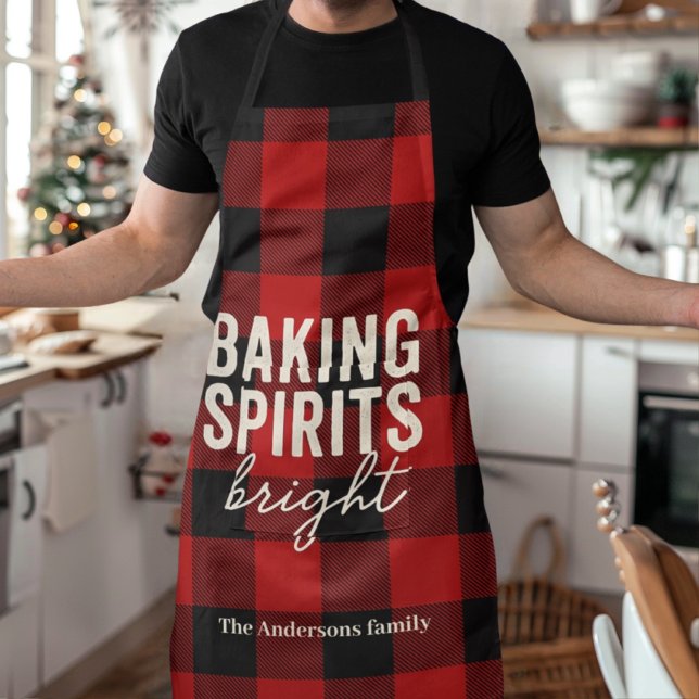 Baking Spirits Bright Buffalo Karo Weihnachten  Schürze (Von Creator hochgeladen)