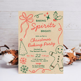 Baking Spirits Bright   Weihnachtsplätzchen-Tausch Einladung
