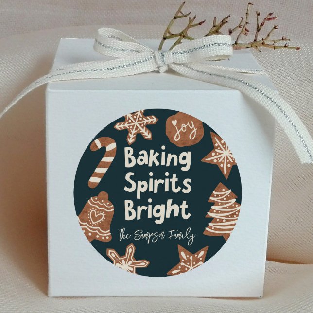Baking Spirituosen Bright Cookie Exchange Geschenk Runder Aufkleber (Von Creator hochgeladen)