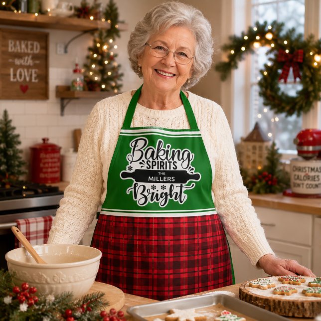 Baking Spirituosen Bright Custom Christmas Schürze (Baking Spirits Bright Custom Christmas Apron )