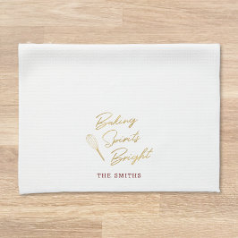 Baking Spirituosen Bright Familienname Weihnachten Geschirrtuch