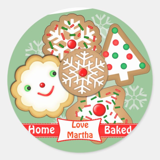 Baking Weihnachten Custom Stickers (Vorderseite)