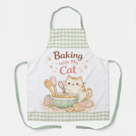 Baking with My Cat Kawaii Pastel Cute Kitty Schürze