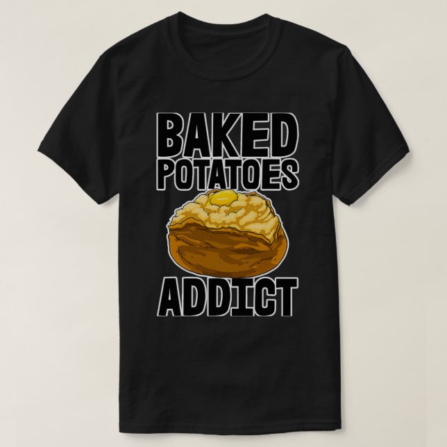 Bakkartoffel Funny Baker Liebe Feinschmecker T-Shirt (Design vorne)