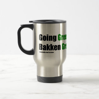 Bakken Grün-Reise-Tasse mit Website Reisebecher