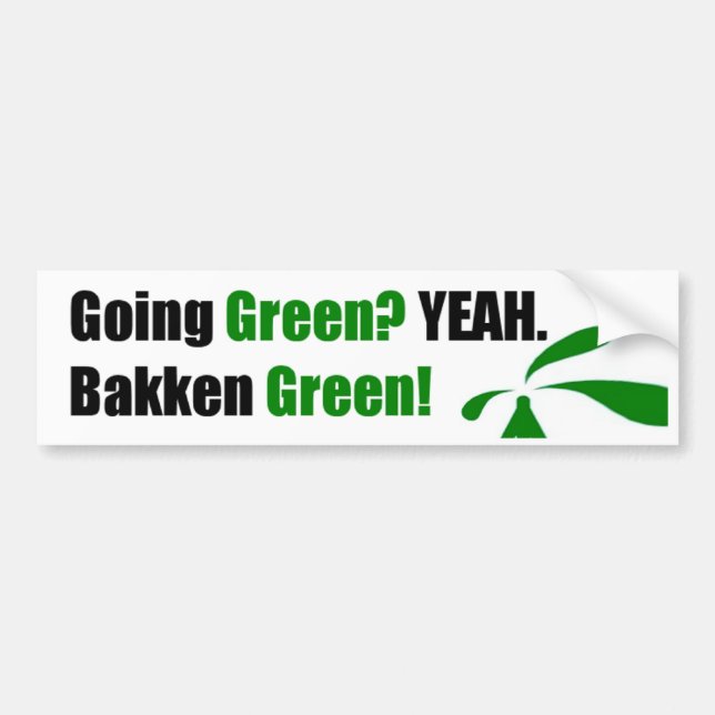 Bakken grüner Autoaufkleber (Vorne)