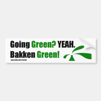 Bakken grüner Autoaufkleber mit Website