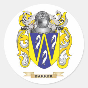 Bakkermatte von Waffen (Familienwappen) Runder Aufkleber