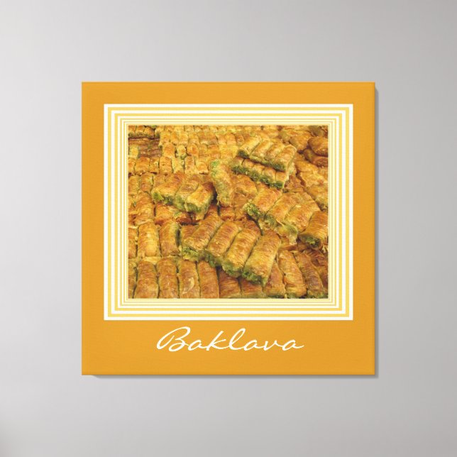 Baklava Wrapped Canvas Print Leinwanddruck (Vorderseite)