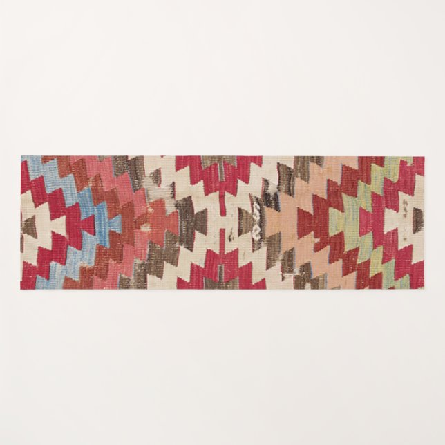 Baklava Zickzack Star II // 18. Jahrhundert Authen Yogamatte (Vorderseite (Horizontal))