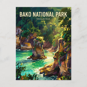 Bako-Nationalpark Malaysia Postkarte
