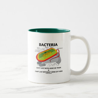 Bakterien können nicht mit einigen von ihnen leben zweifarbige tasse
