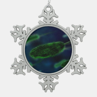 Bakterien-Mikroben Schneeflocken Zinn-Ornament