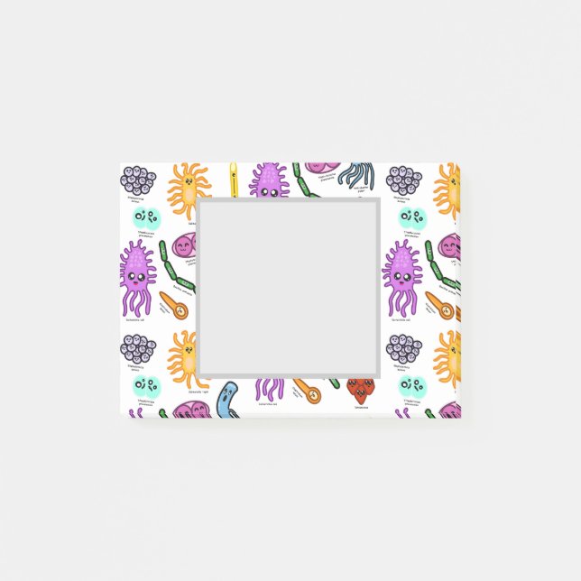 Bakterienarten Post-it Klebezettel (Vorderseite)