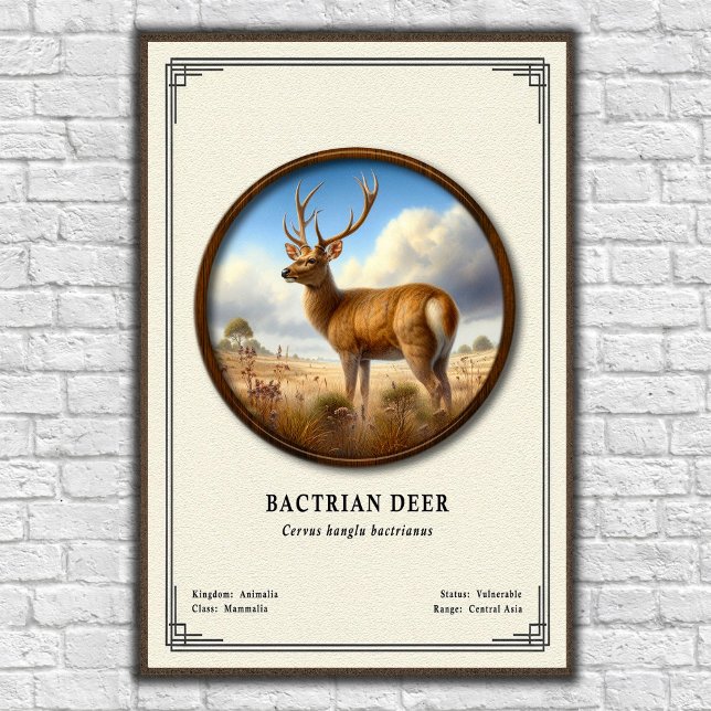 Baktriahirsch-Zoologie-Serie Poster (Von Creator hochgeladen)
