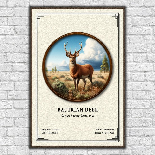 Baktriahirsch-Zoologie-Serie Poster (Von Creator hochgeladen)