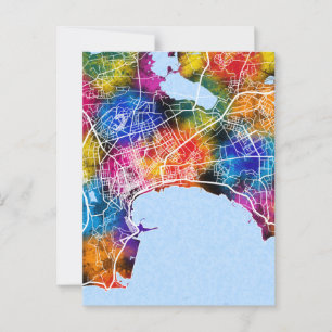 Baku Aserbaidschan Stadtkarte Postkarte