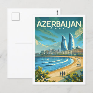 Baku Aserbaidschan Vintage Berühmter Reiseort Postkarte
