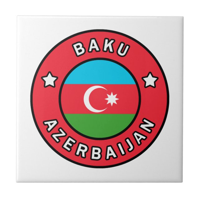Baku Aserbaijan Fliese (Vorderseite)