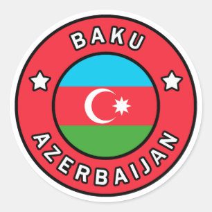 Baku Aserbaijan Runder Aufkleber