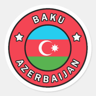 Baku Aserbaijan Runder Aufkleber