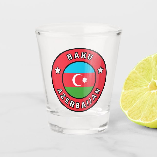 Baku Aserbaijan Schnapsglas (Vorderseite)