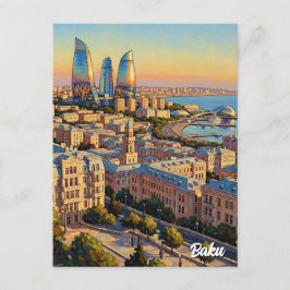 Baku Aserbaijan Travel Postkarte