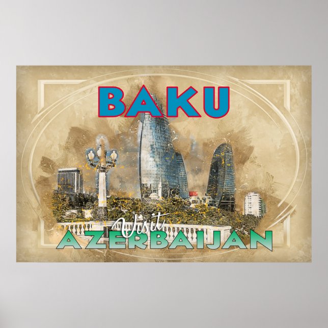 Baku, Besuch Aserbaidschans Poster (Vorne)