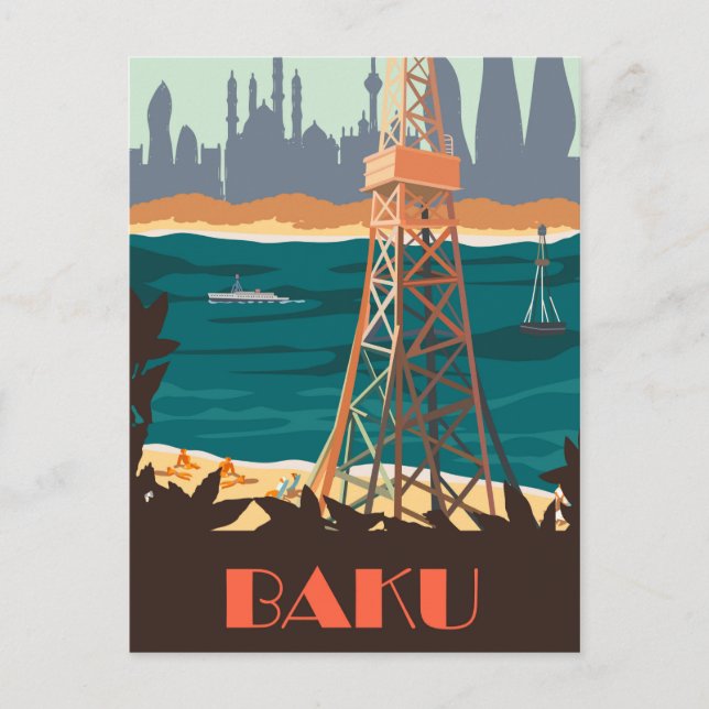 Baku Postkarte (Vorderseite)