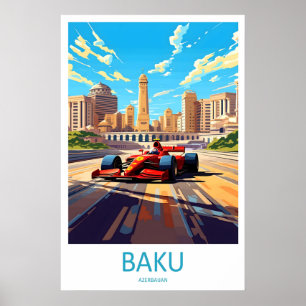 Baku-Reise-Druck Wand Baku Circuit Poster