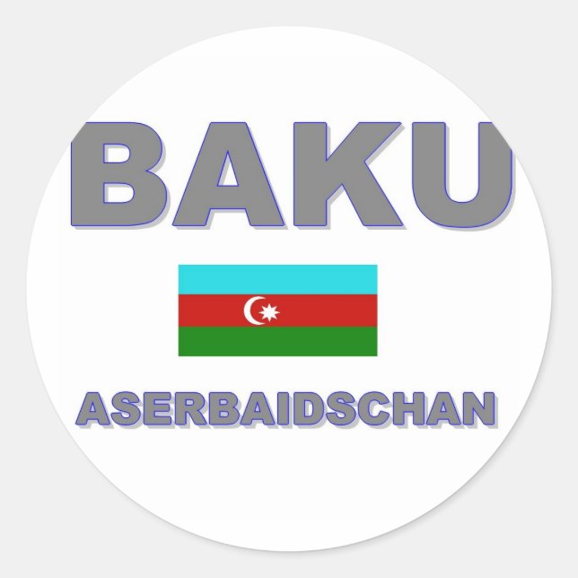 Baku Runder Aufkleber (Vorderseite)
