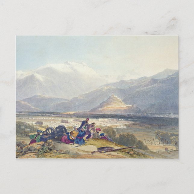 Bala Hissar und die Stadt Kabul mit den Briten Can Postkarte (Vorderseite)