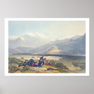 Bala Hissar und Stadt von Kabul mit den Briten Poster