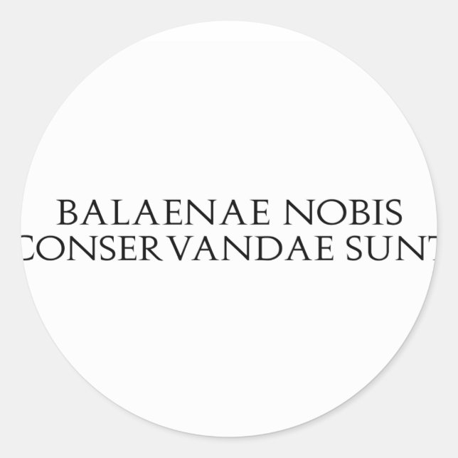 Balaenae Nobis Stickers (Vorderseite)
