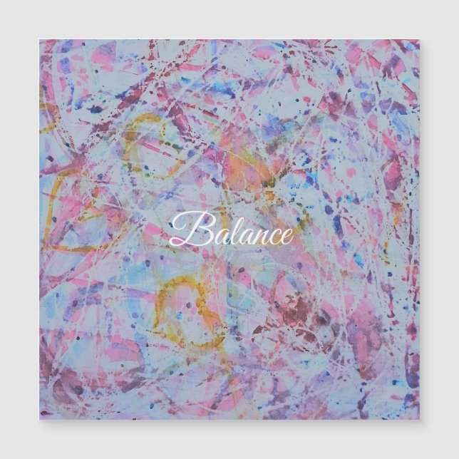 ​"Balance" Abstract Watercolor Magnetic Card Magnetkarte (Vorderseite)