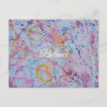 "Balance" Abstrakte Aquarell- & Wachswiderstandsku