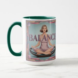 Balance Affirmation Geometric Meditation Mug Tasse