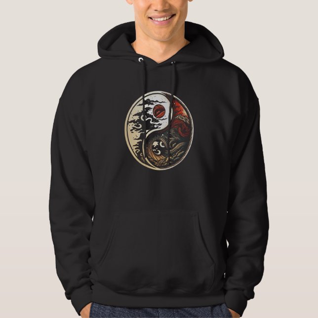 Balance and Harmony Yin Yang Symbol Nature  3 Hoodie (Vorderseite)
