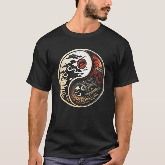 Balance and Harmony Yin Yang Symbol Nature  3 T-Shirt (Vorderseite)