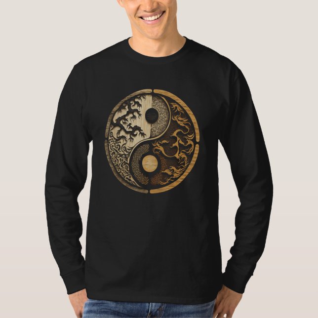 Balance and Harmony Yin Yang Symbol Nature T-Shirt (Vorderseite)