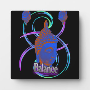 Balance Buddha Swirl Tabletop Plaque mit Easel Fotoplatte